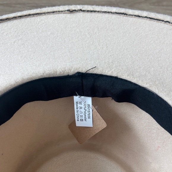 NWT Forever 21 Stylish Beige Wide-Brim Hat - Picture 6 of 6